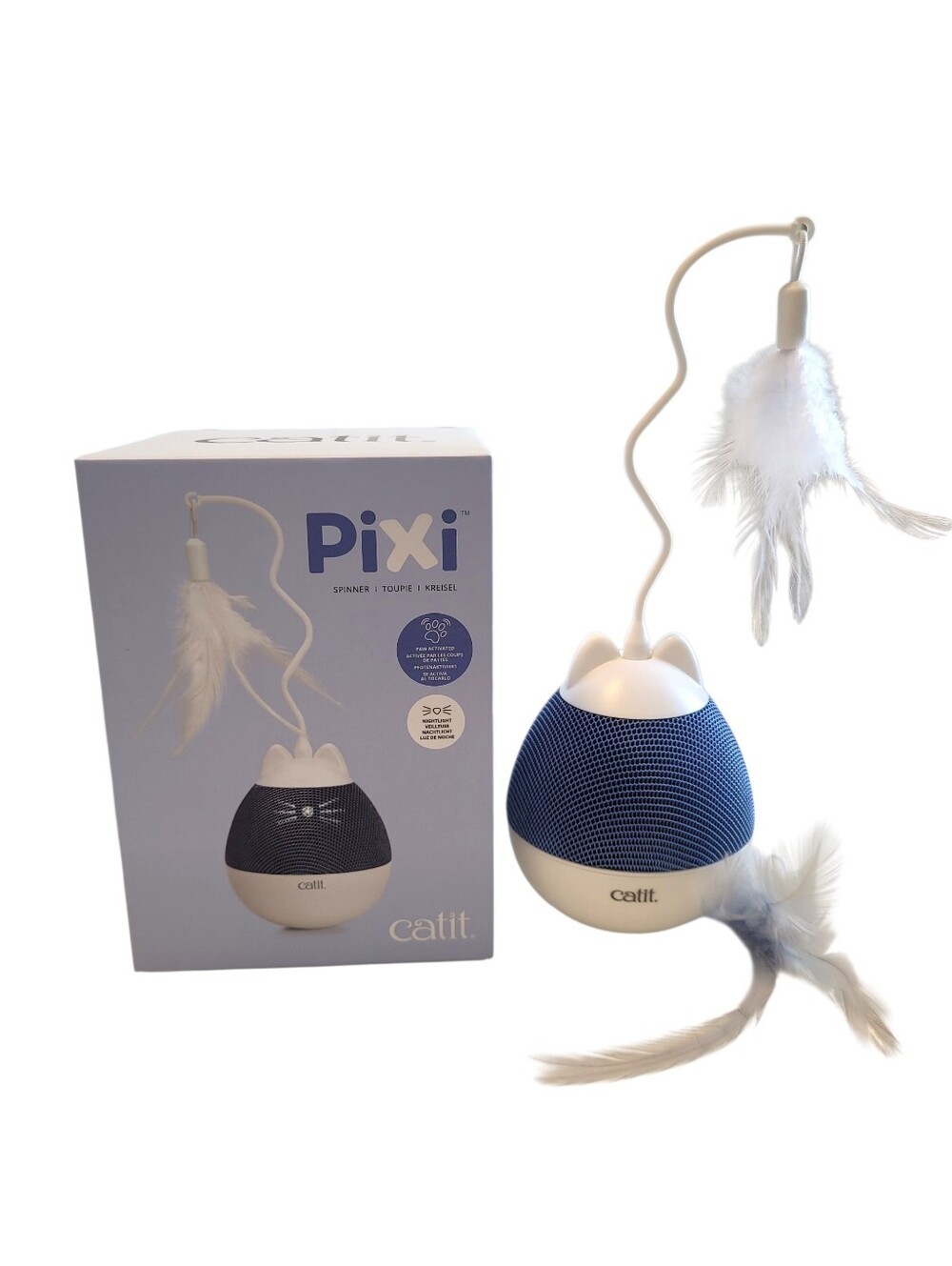 Catit Pixi Interactive Cat Toy - Blue and White